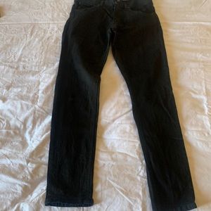Black Skinny Straight Jeans